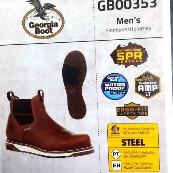 Georgia Boot Chelsea AMP LT - 12     Steel Toe Waterproof Work Boot - Picture 4 of 10